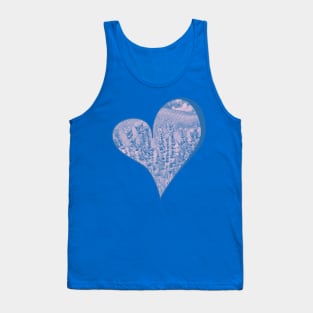 Lavender Heart Image Tank Top